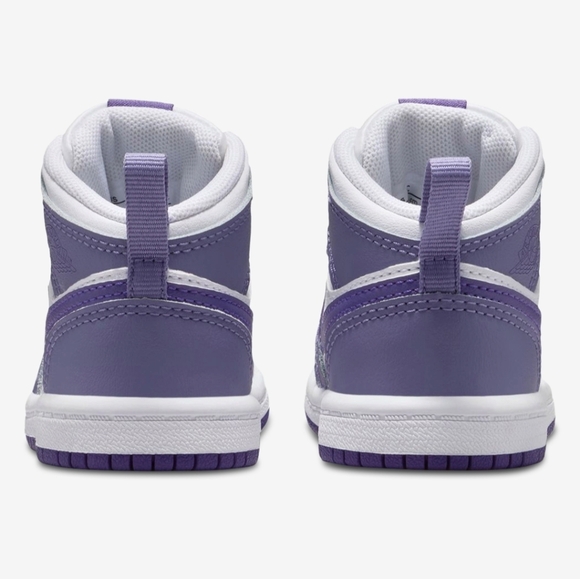 Bling Nike Jordan 1 Mid Shoes Girls Toddler Baby Custom Sneakers With Crystals - Picture 3 of 5